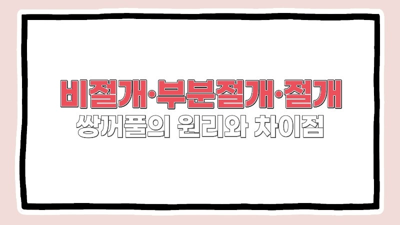 [제이준성형외과·피부과] 비절개·부분절개·절개 쌍꺼풀의 원리와 차이점!